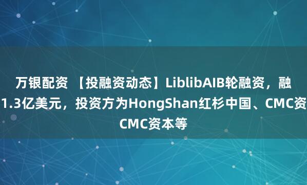 万银配资 【投融资动态】LiblibAIB轮融资，融资额1.3亿美元，投资方为HongShan红杉中国、CMC资本等